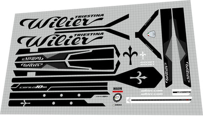 WILIER TRIESTINA Cento 10 Air (2017-2018) Frame Decal Set - Bike Decal Replace