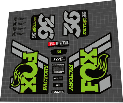 FOX Factory (2018) 36 Fork Decal Set