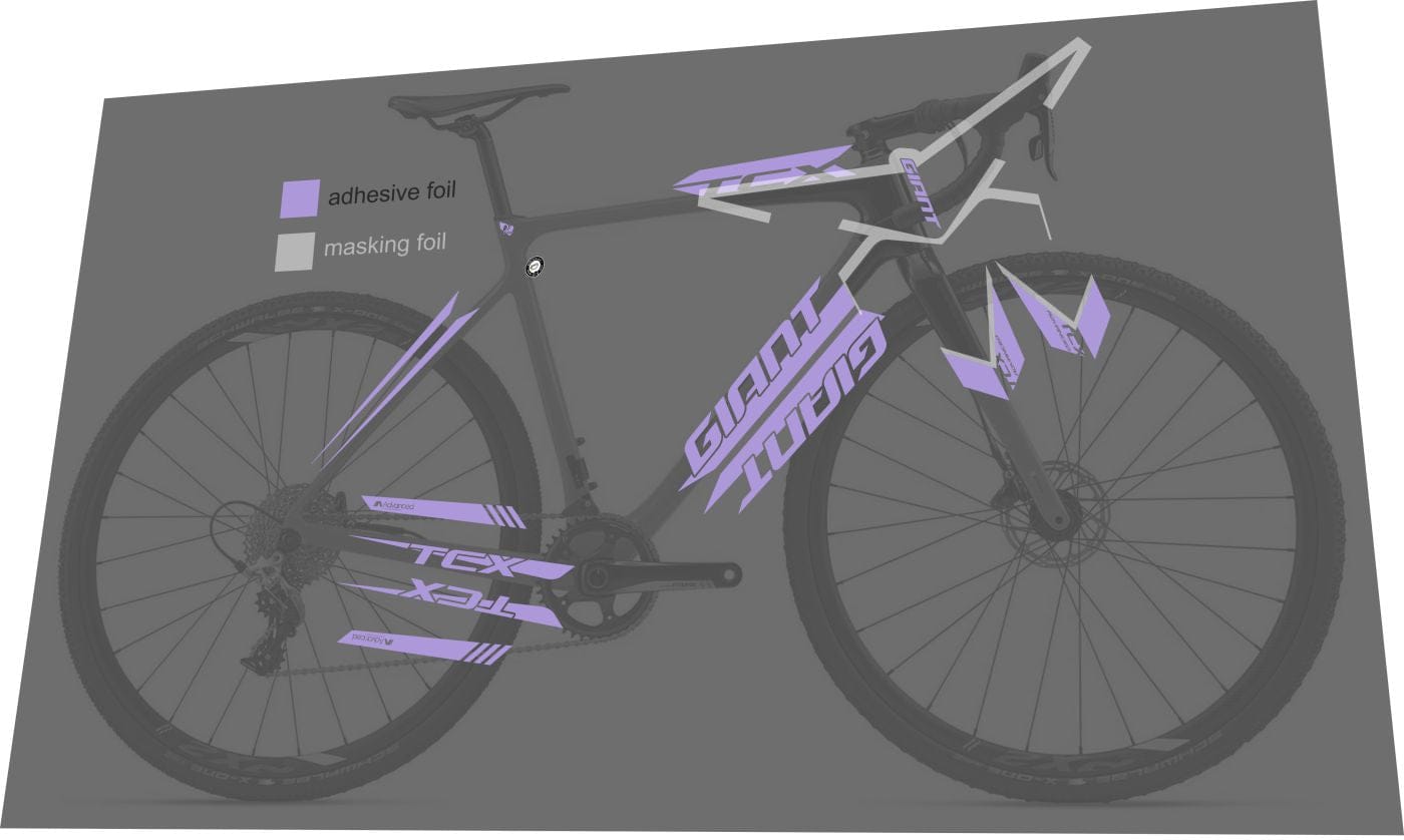 GIANT TCX (2016-2019) Advanced Frame Decal Set | Bike Decal Replace