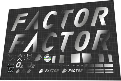 FACTOR O2 VAM (2019) Frame Decal Set - Bike Decal Replace