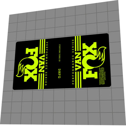 FOX Van (2019) Rear Shock Decal Set - Bike Decal Replace