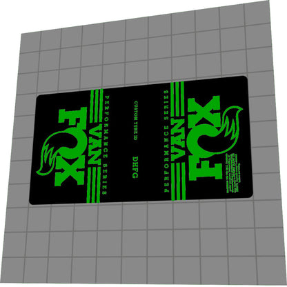 FOX Van (2019) Rear Shock Decal Set - Bike Decal Replace