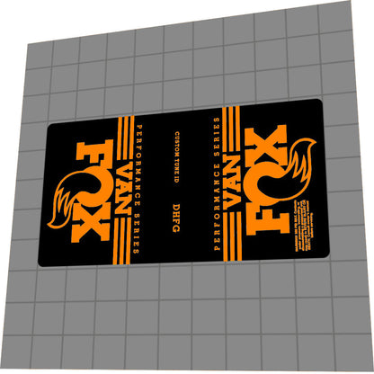 FOX Van (2019) Rear Shock Decal Set - Bike Decal Replace