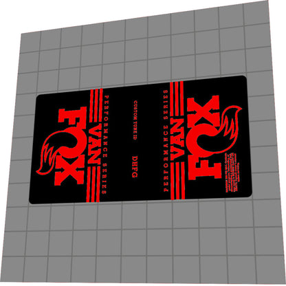 FOX Van (2019) Rear Shock Decal Set - Bike Decal Replace
