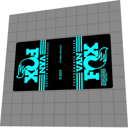 FOX Van (2019) Rear Shock Decal Set - Bike Decal Replace