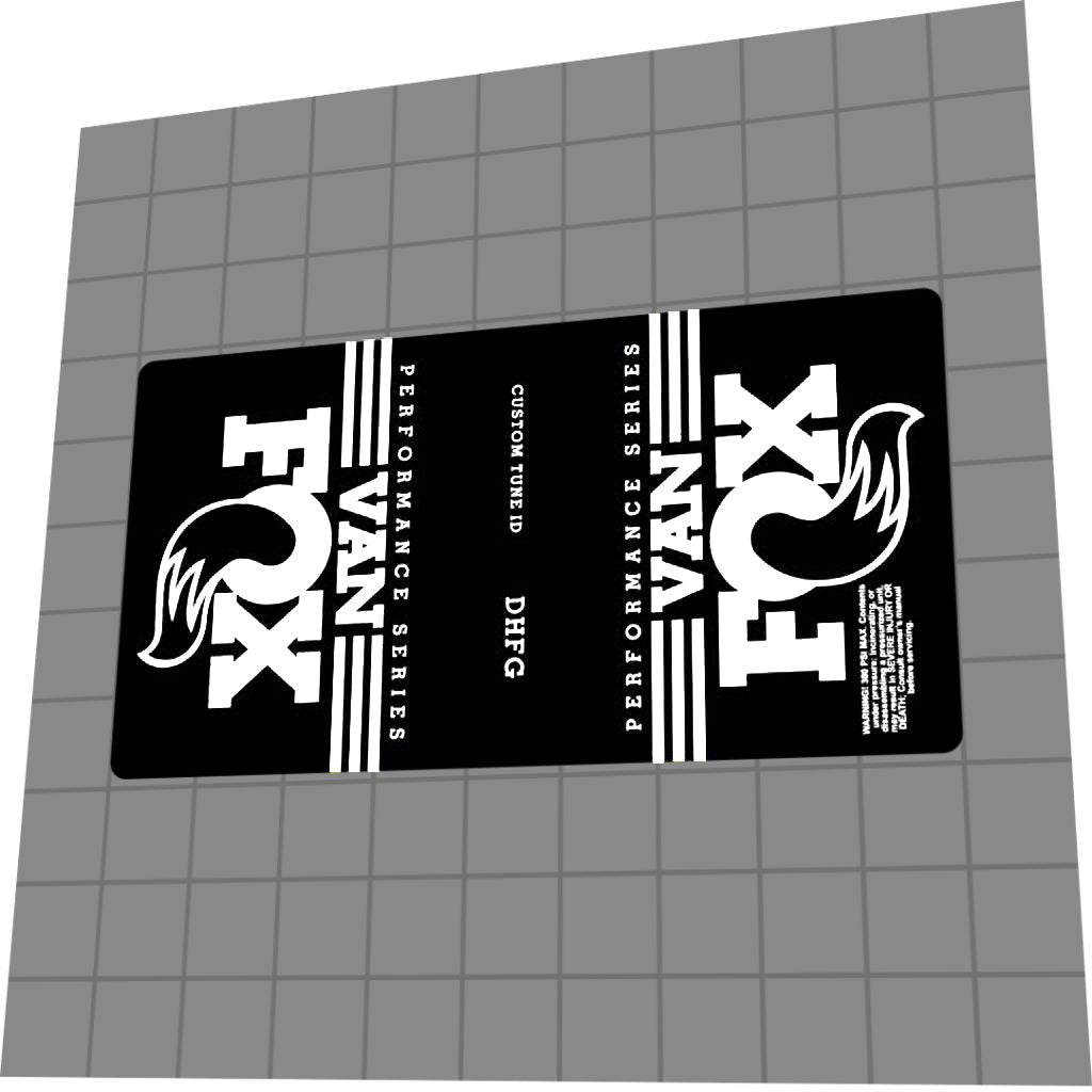 FOX Van (2019) Rear Shock Decal Set