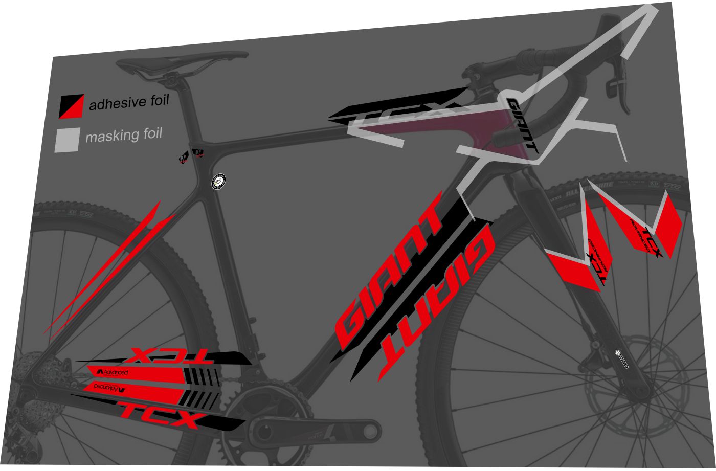 GIANT TCX (2016-2019) Advanced Frame Decal Set