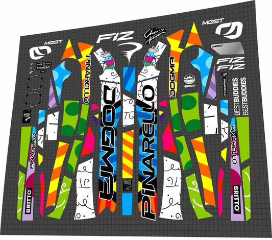 PINARELLO Dogma (2020) F12 Britto Chris Froome Frame Decal Set - Bike Decal Replace