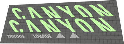 CANYON Torque (2020) CF Frame Decal Set - Bike Decal Replace