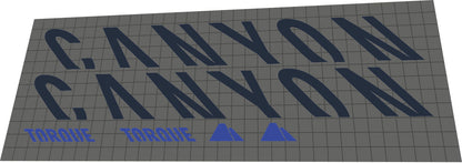 CANYON Torque (2020) CF Frame Decal Set - Bike Decal Replace