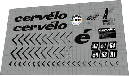 CERVELO Aspero (2021) Frame Decal Set