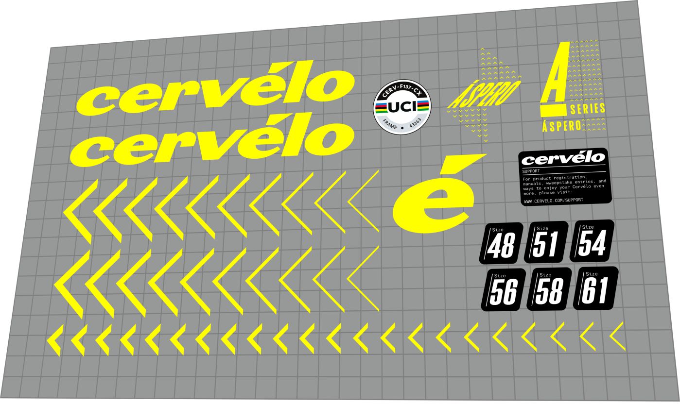 CERVELO Aspero (2021) Frame Decal Set