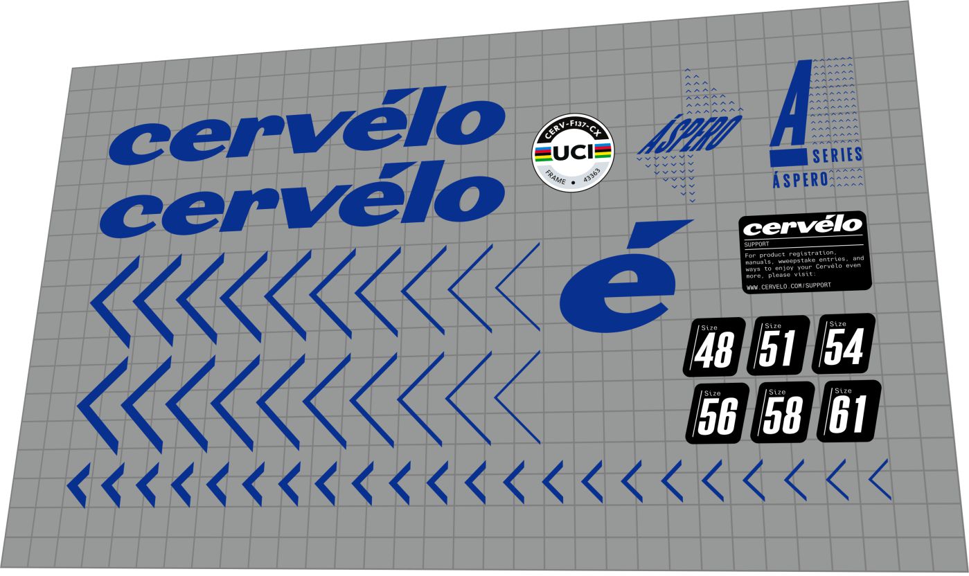 CERVELO Aspero (2021) Frame Decal Set