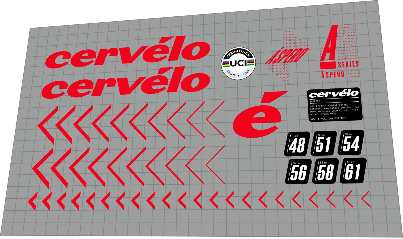CERVELO Aspero (2021) Frame Decal Set