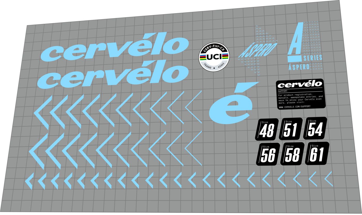 CERVELO Aspero (2021) Frame Decal Set