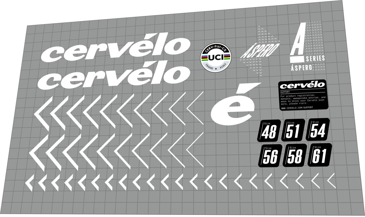 CERVELO Aspero (2021) Frame Decal Set
