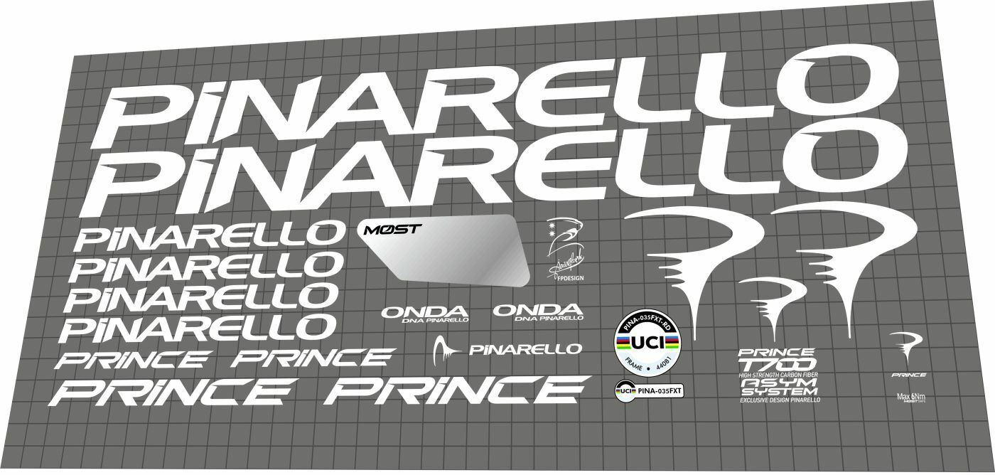 PINARELLO Prince (2021) Frame Decal Set - Bike Decal Replace