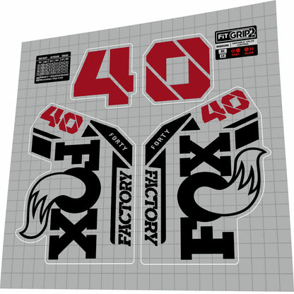 FOX 40 Factory (2021) Fork Decal Set