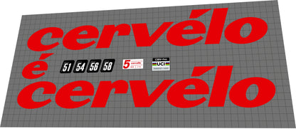 CERVELO R5-CX (2022) Frame Decal Set - Bike Decal Replace