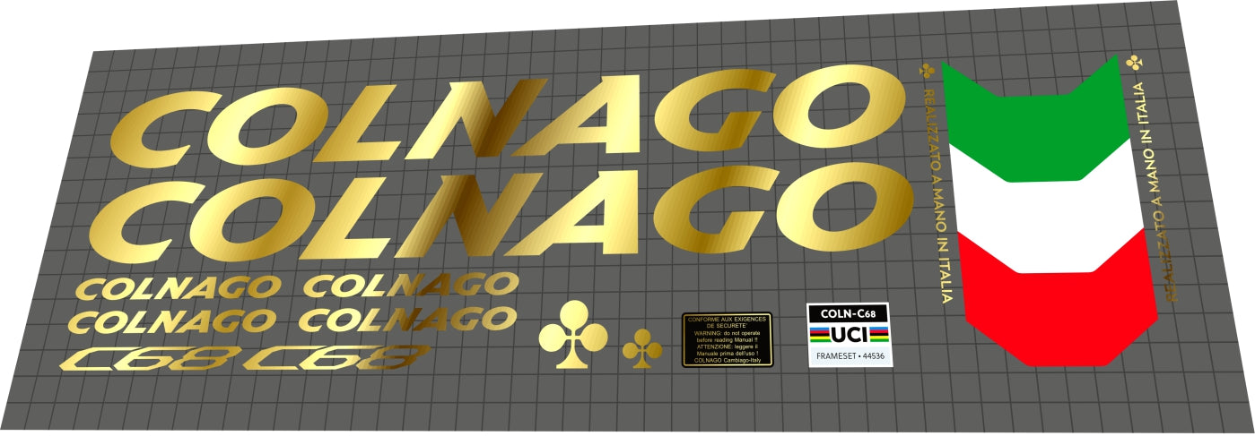 COLNAGO C68 (2022) Frame Decal Set