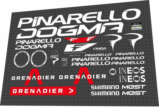 PINARELLO Dogma (2022) F Grenadier Frame Decal Set - Bike Decal Replace