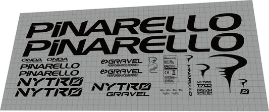 PINARELLO Nytro Gravel (2022) Frame Decal Set - Bike Decal Replace