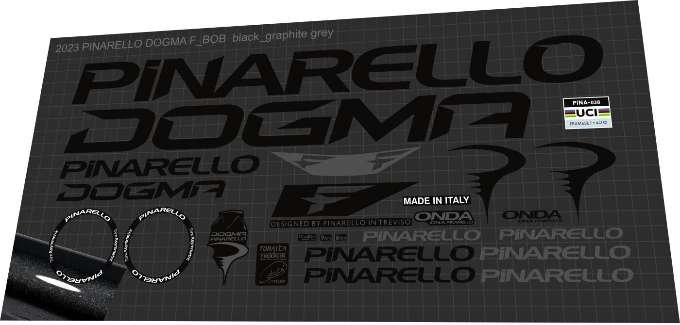 PINARELLO Dogma (2022) F Frame Decal Set