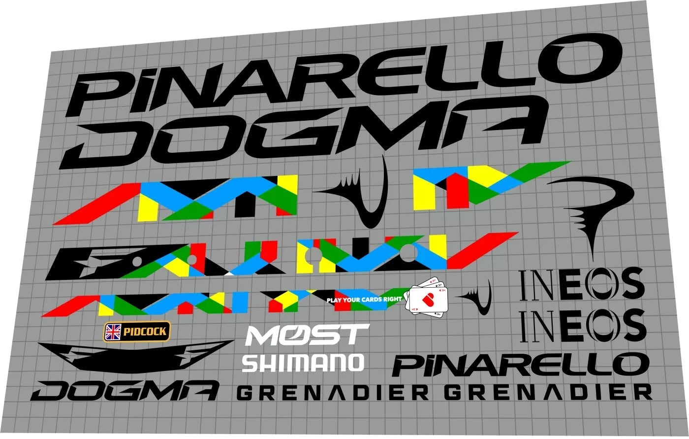 PINARELLO Dogma F XC (2023) Tom Pidcock Frame Decal Set