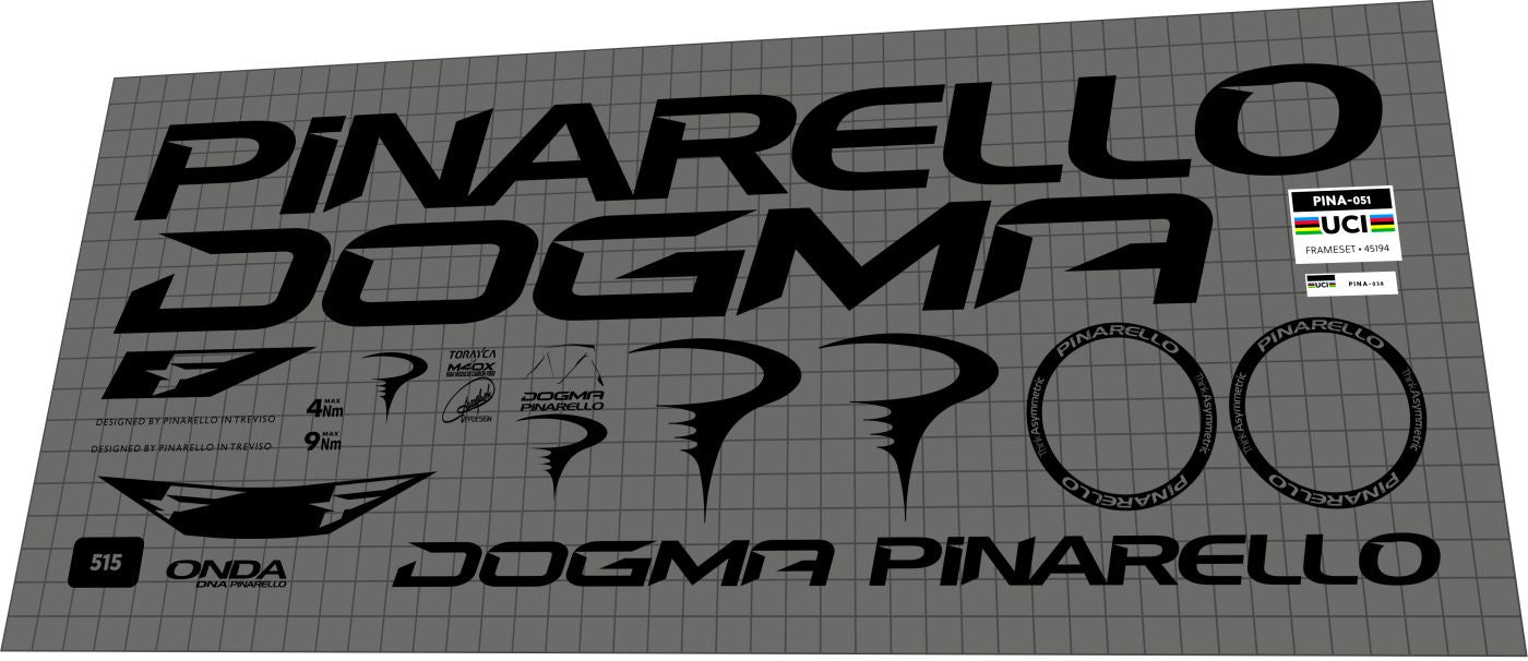 PINARELLO Dogma F (2024-2026) Frame Decal Set