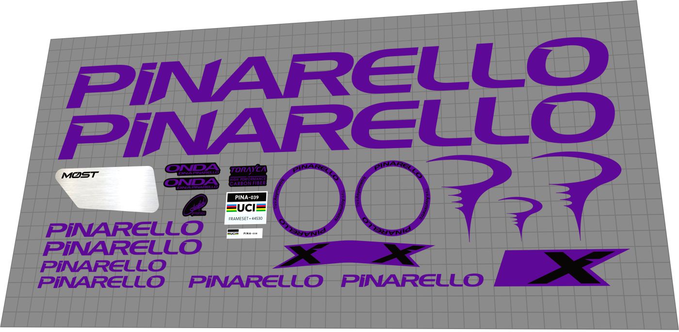 PINARELLO X-Series (2025–2026) Frame Decal Set