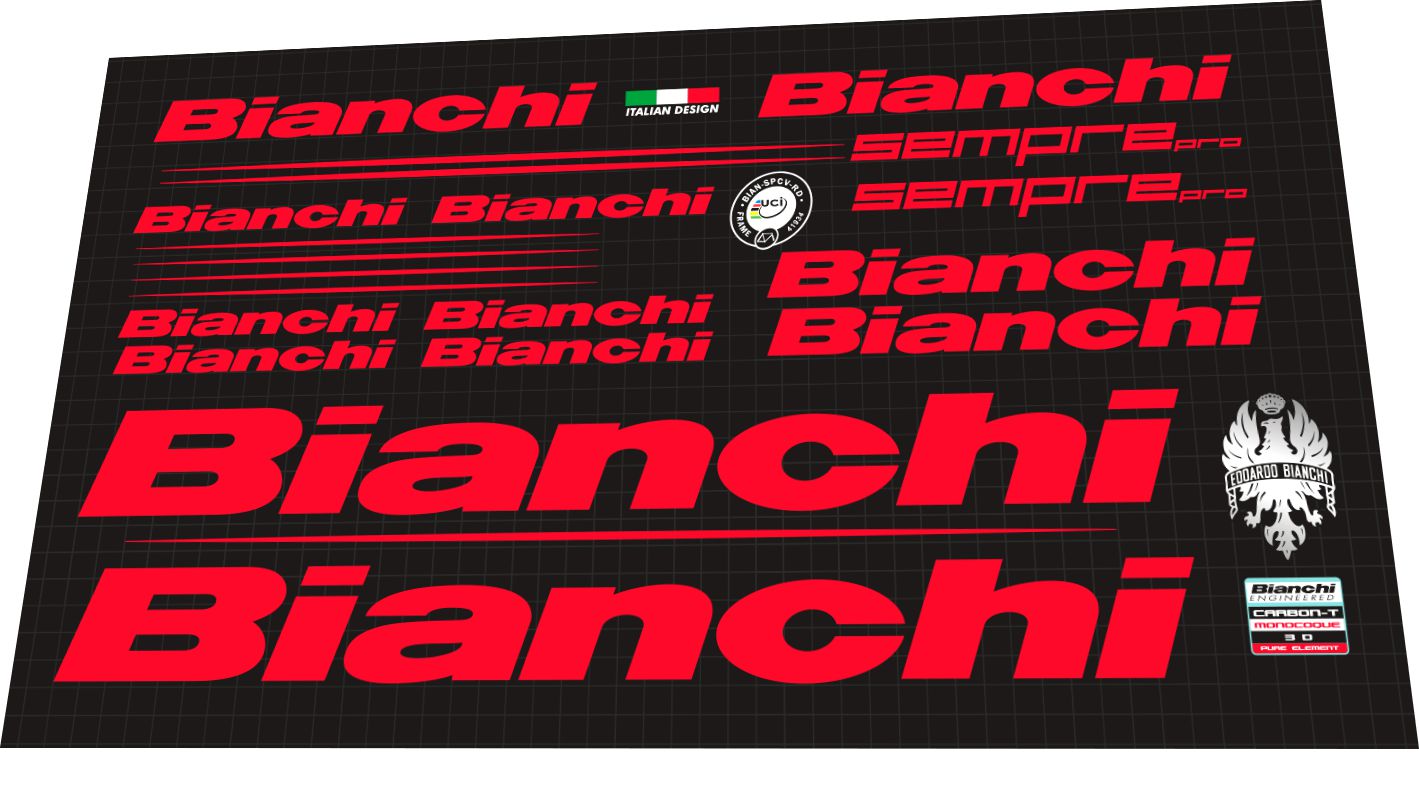 BIANCHI Sempre (2018) Pro Frame Decal Set