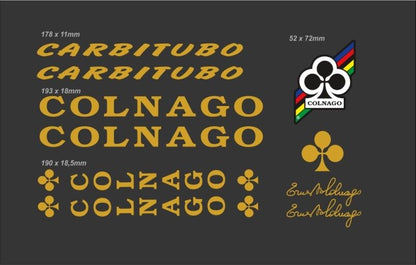 COLNAGO Carbitubo (1990s ) Frame Decal Set - Bike Decal Replace