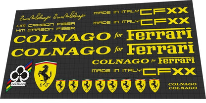 COLNAGO for Ferrari CFXX (2010) Frame Decal Set - Bike Decal Replace