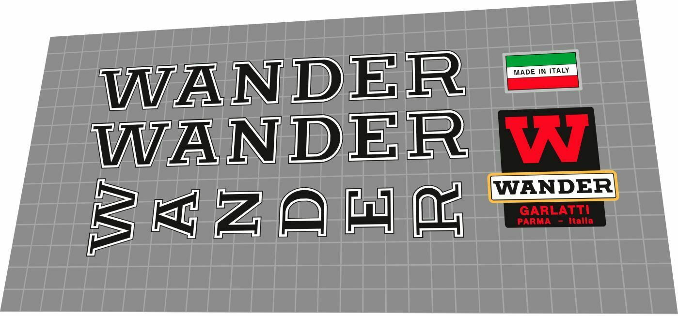 GARLATTI  Wander Frame Decal Set - Bike Decal Replace