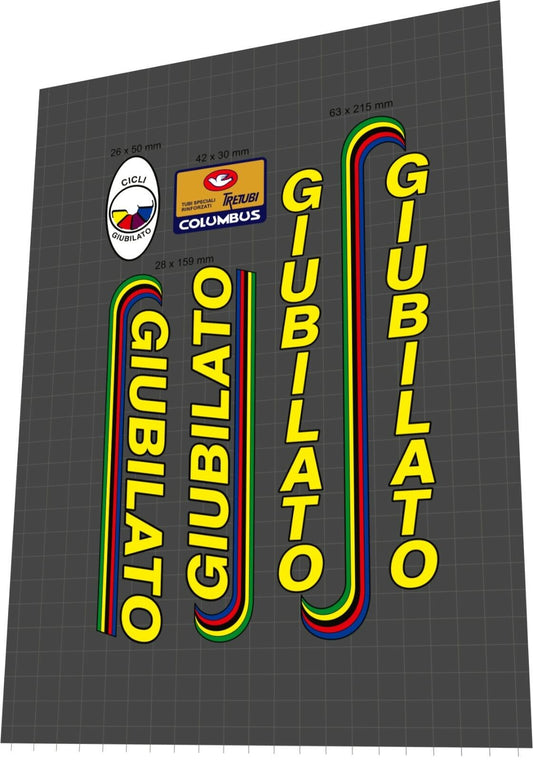GIUBILATO (1980s) Frame Decal Set - Bike Decal Replace