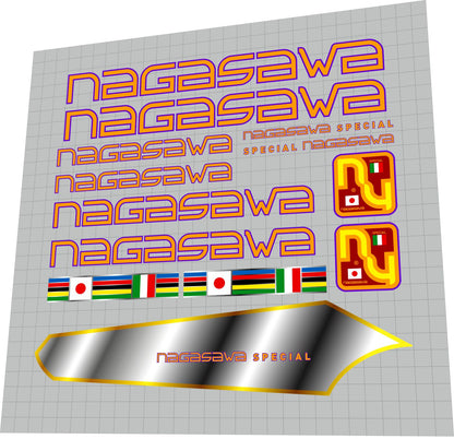 NAGASAWA Special Frame Decal Set - Bike Decal Replace