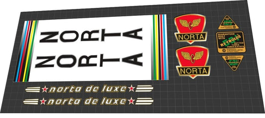 NORTA De Luxe (1980s) Frame Decal Set - Bike Decal Replace