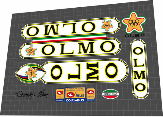 OLMO (1980s) Tube Columbus Aelle Frame Decal Set - Bike Decal Replace