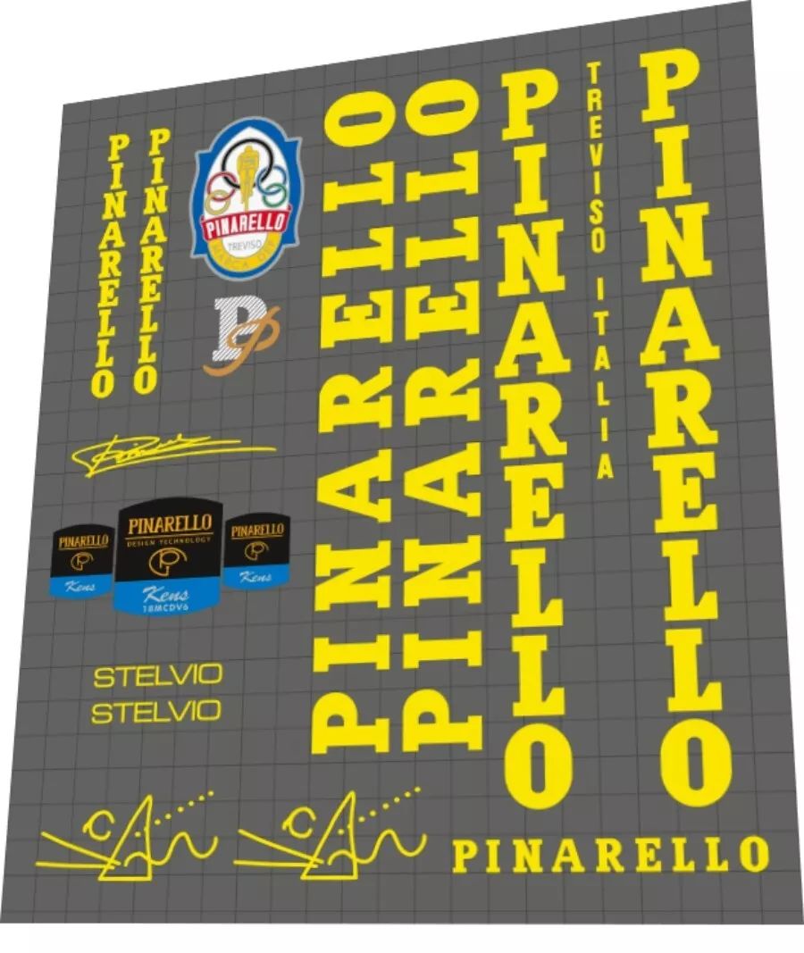 PINARELLO Stelvio (1990s) Frame Decal Set