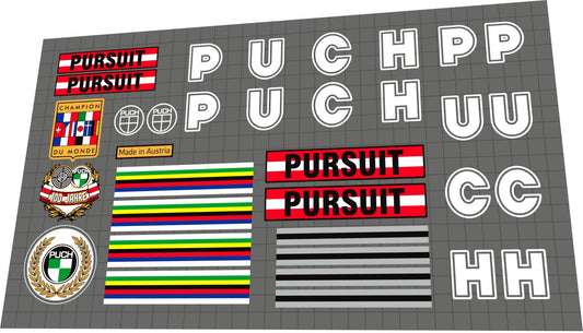 PUCH Pursuit (1990s) Frame Decal Set
