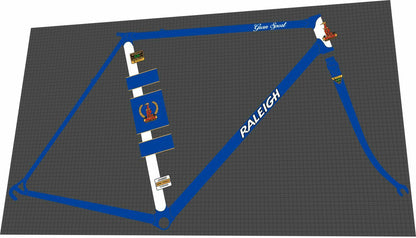 RALEIGH Gran (1980s) Sport Frame Decal Set - Bike Decal Replace