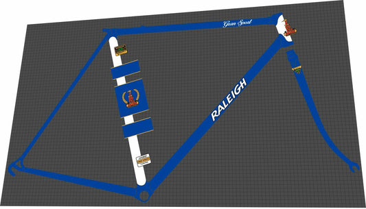 RALEIGH Gran (1980s) Sport Frame Decal Set - Bike Decal Replace