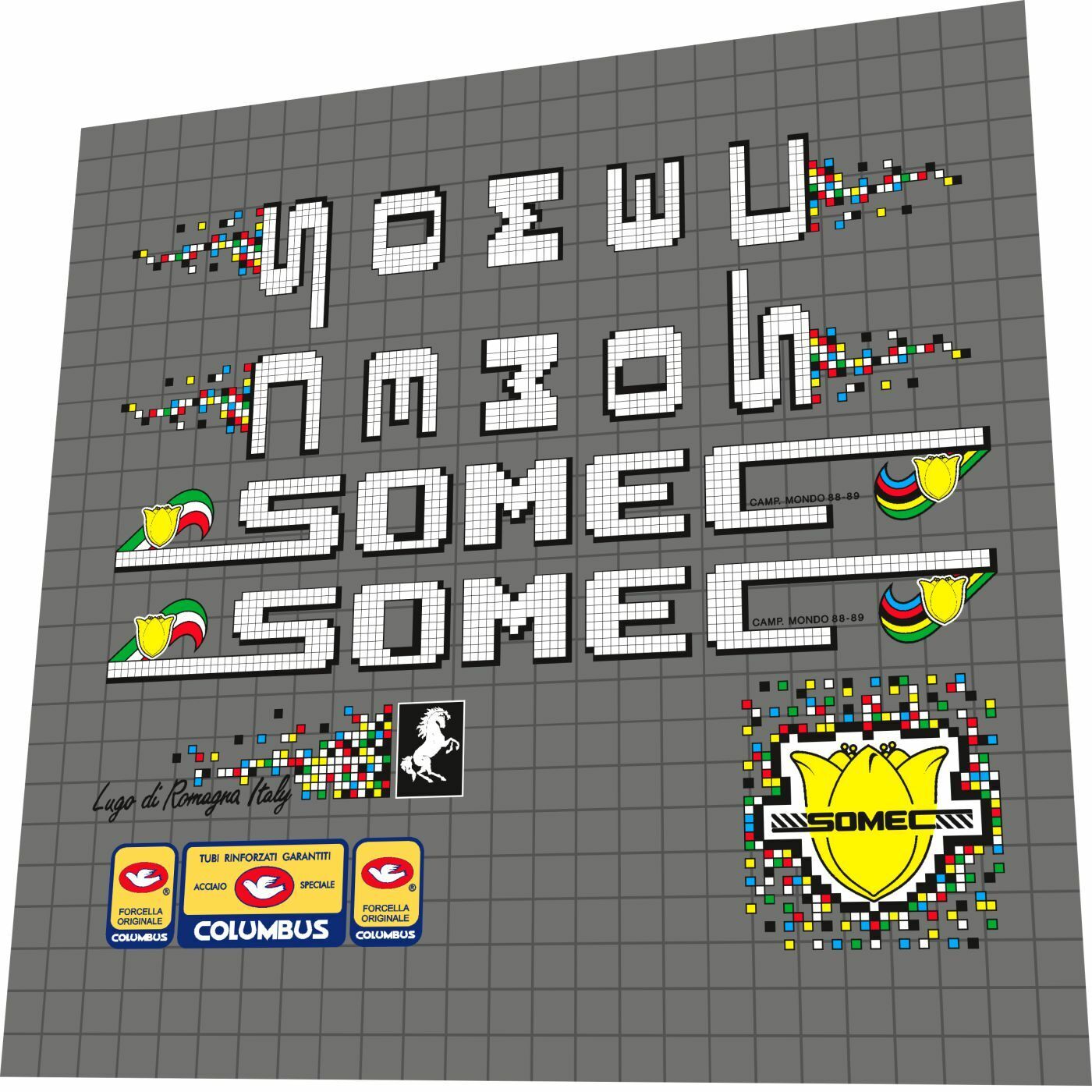 SOMEC Air (1990s) Frame Decal Set - Bike Decal Replace