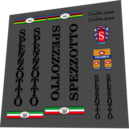 SPEZZOTTO (1980s) Frame Decal Set - Bike Decal Replace