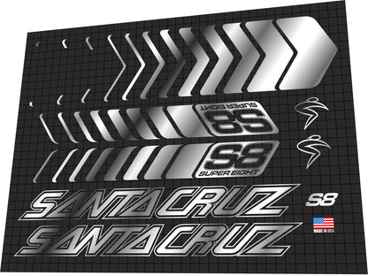 SANTA CRUZ Super 8 (2000-2002) Frame Decal Set - Bike Decal Replace