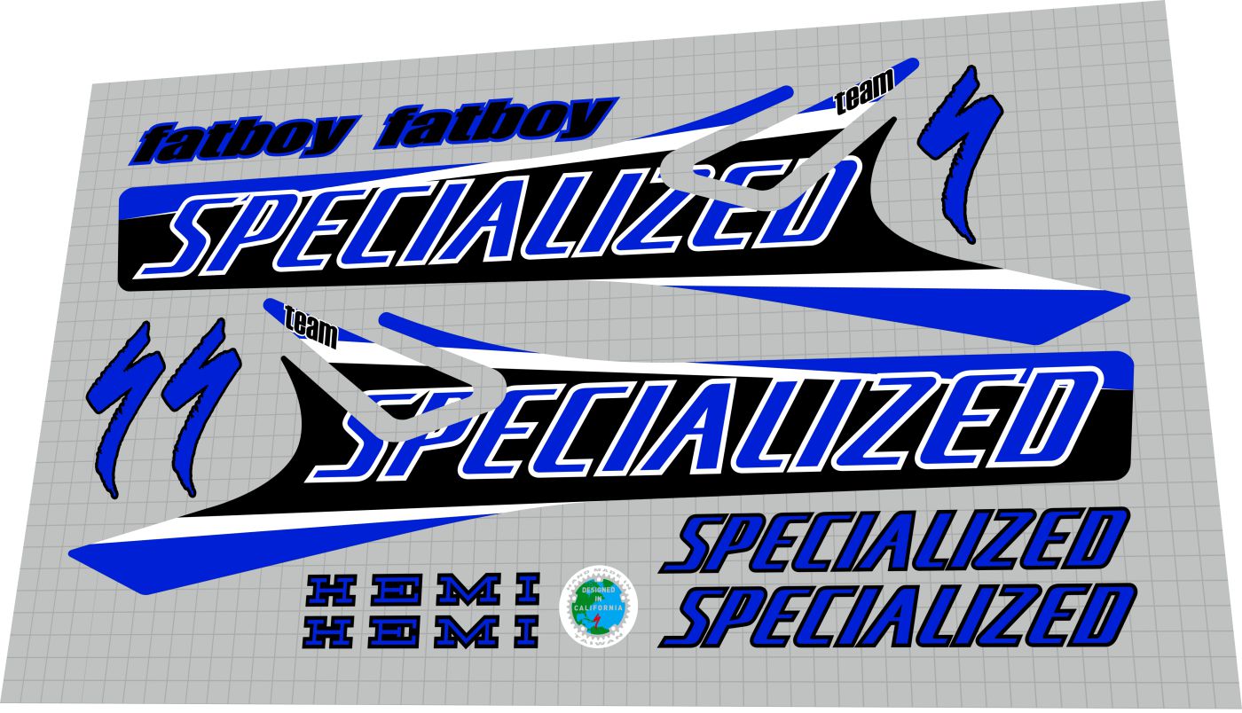 SPECIALIZED Fatboy (1999) Hemi Team 24' Frame Decal Set – Bike
