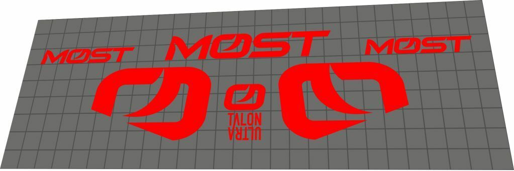 MOST Talon Ultra Handlebar Decal Set