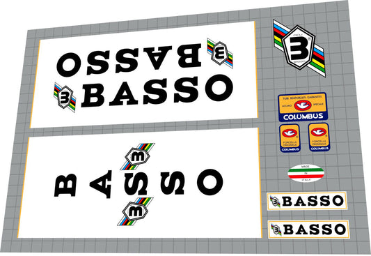 BASSO Gap (1986) Frame Decal Set - Bike Decal Replace