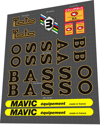 BASSO Loto (1990) Frame Decal Set - Bike Decal Replace