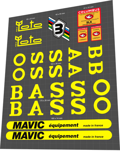 BASSO Loto (1990) Frame Decal Set - Bike Decal Replace